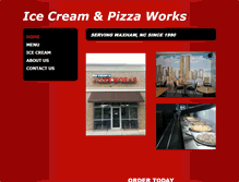 Tablet Screenshot of icecreampizzaworks.com